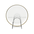 Hammer Glass Charger Plate With Gold Rim